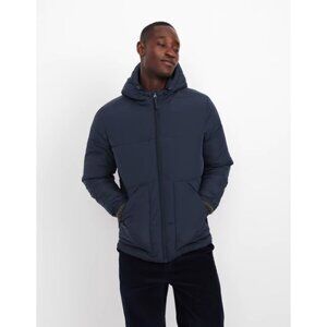 Old Navy Frost-Free Men's Water-Resistant Hooded Puffer Jacket Blue Size XXL